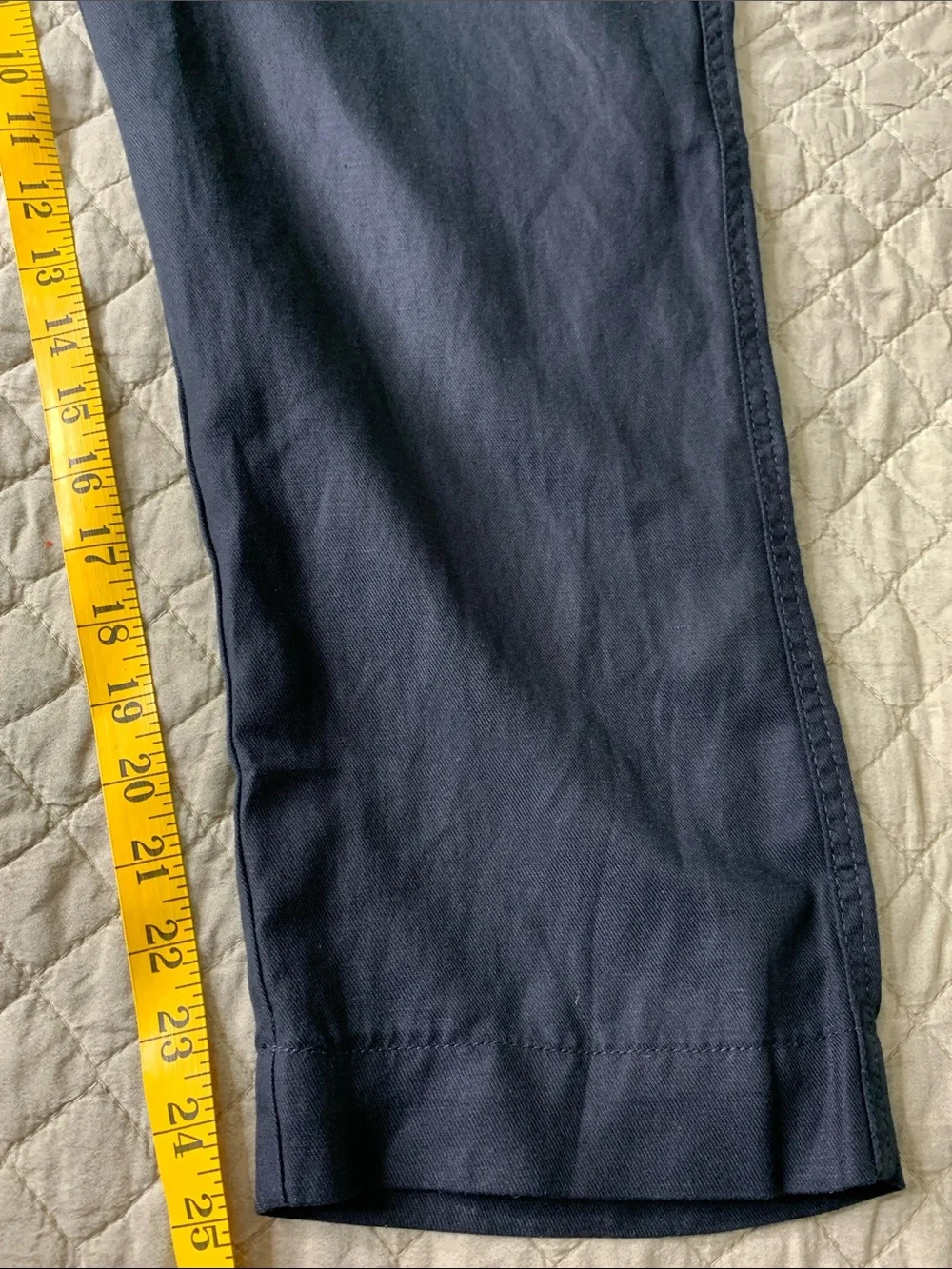 Banana Republic Linen, cotton lyocell, Black Cropped Tailored straight leg pant